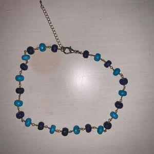 ALV Jewels blue beaded choker